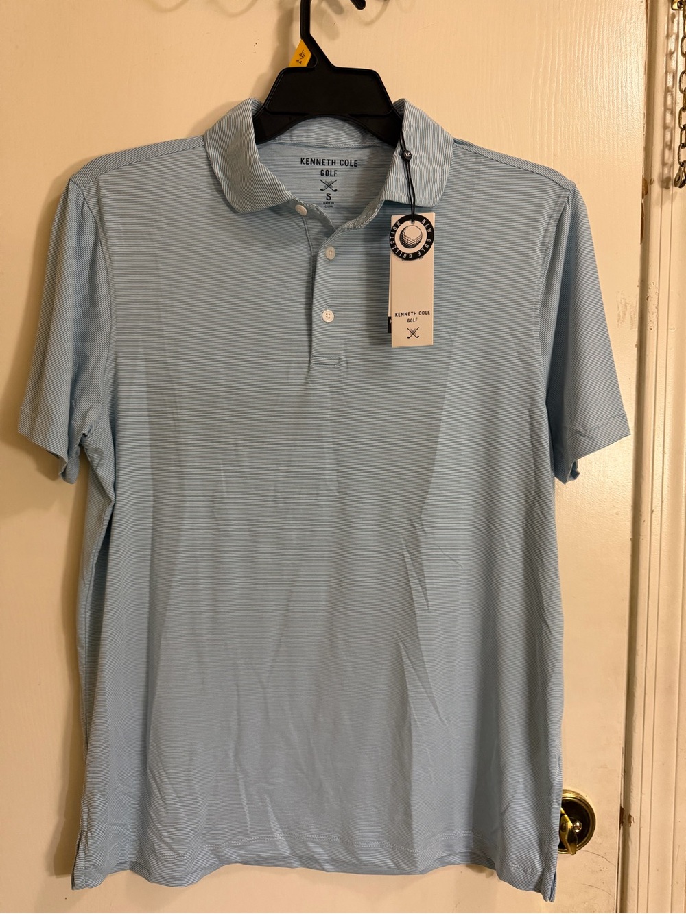 Kenneth Cole Men's Light Blue Polo Shirt